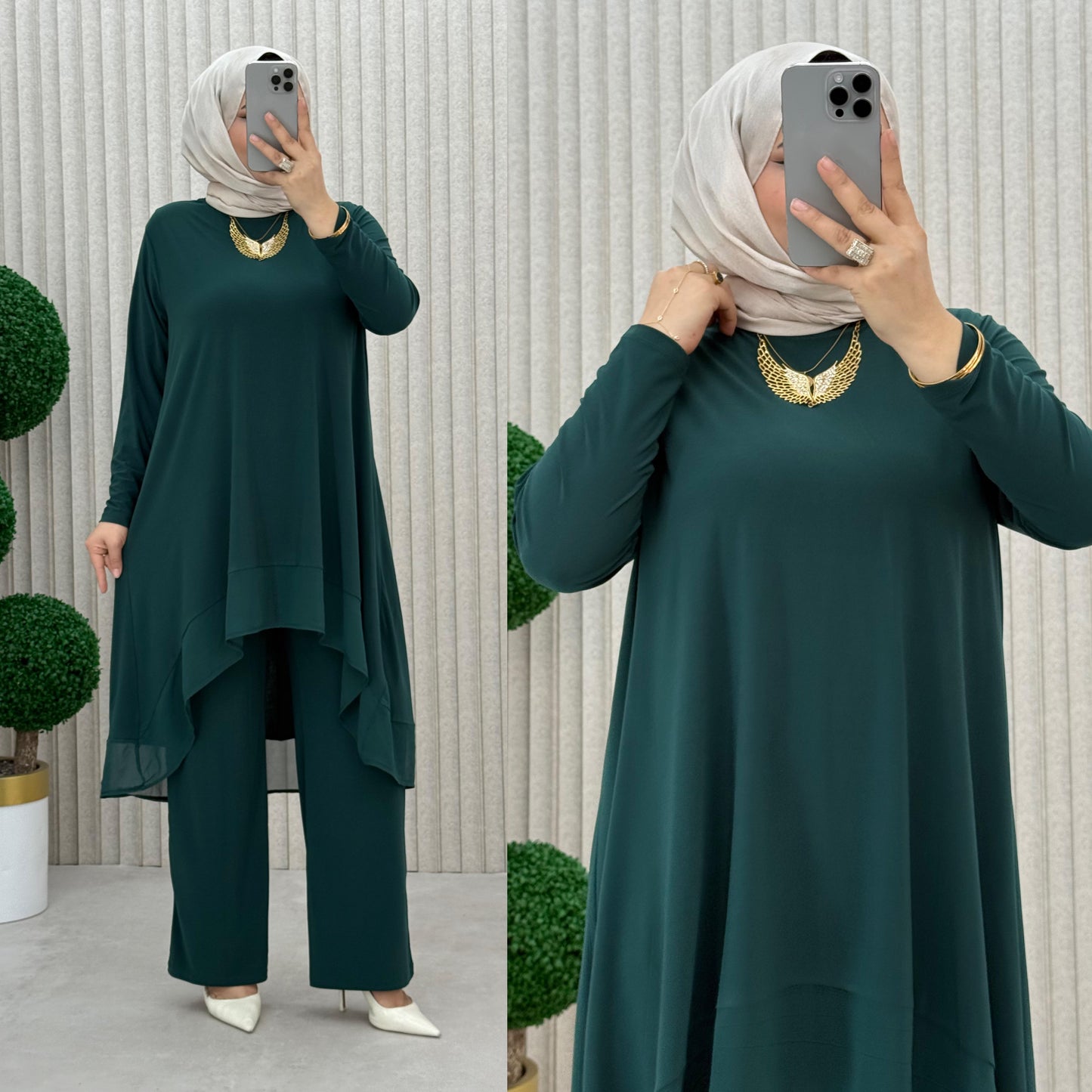 Zerrin Takım Sifon Detaylı Takım